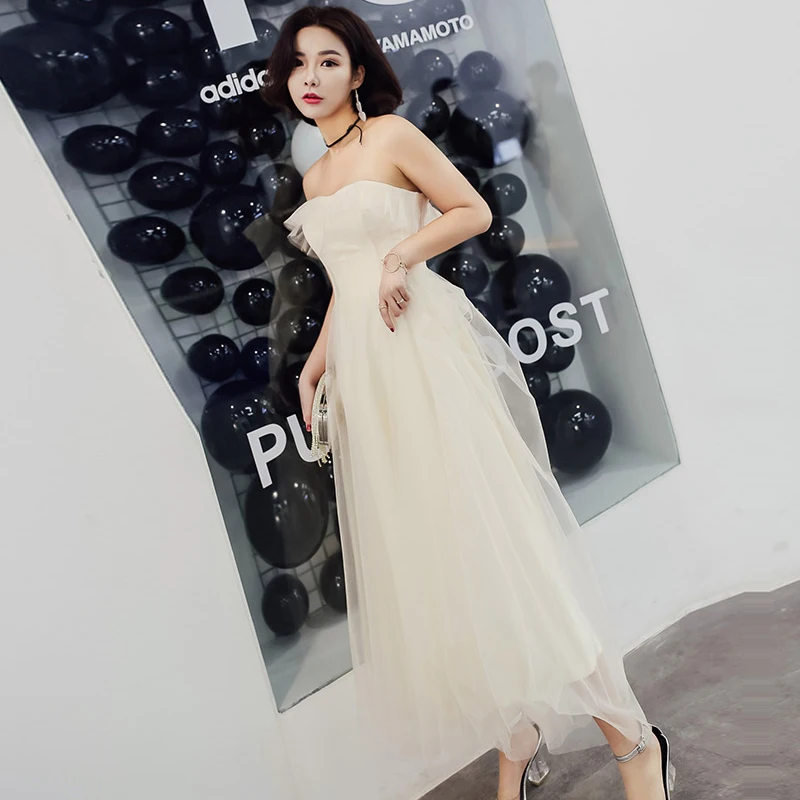 It's Yiya платье для выпускного бала без рукавов Vestidos de gala Ruffles женские вечерние ночные платья плюс размер лодочка шеи Выпускные платья E695