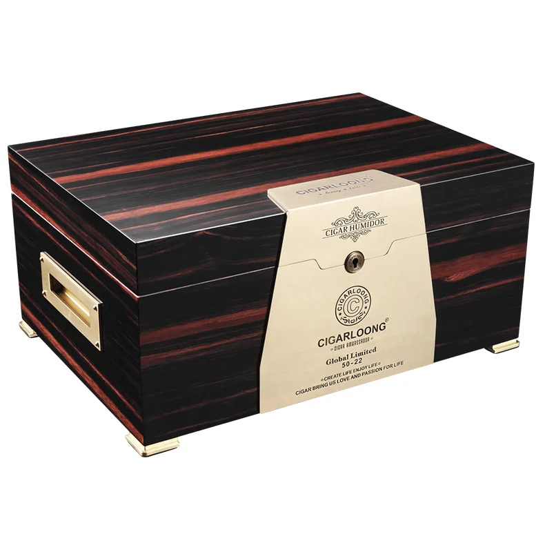 Humidor кедровый деревянный двойной большой емкости сигарный увлажняющий ящик/шкаф CA-4006