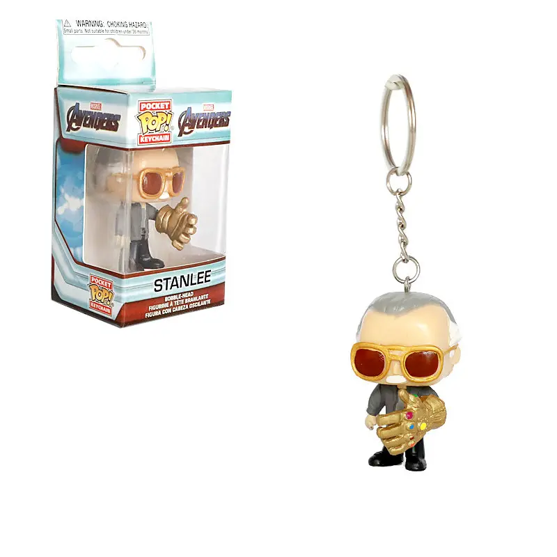 Шоколад FUNKO POP Стэн ли Натан Леви Капитан Marvel ночной король призрак это Pennywise Карманный Брелок фигурка игрушки для детей - Цвет: Шоколад