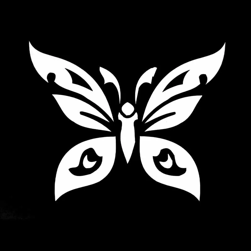 YJZT 14CM*11.3CM Butterflies Car Sticker Vinyl Decal Decor Black/Silver C24-0218 | Автомобили и мотоциклы