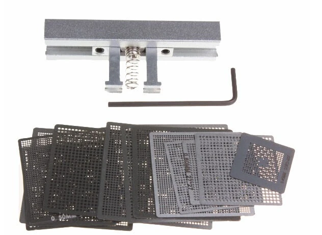 27 шт. BGA непосредственно тепла паяльная реболлинга Универсальный трафарет шаблон