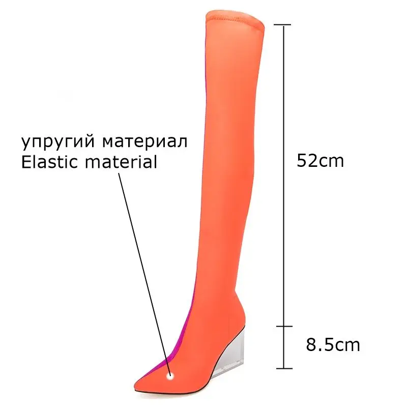 YINKOGET/пикантные модные женские сапоги из натурального эластичного материала