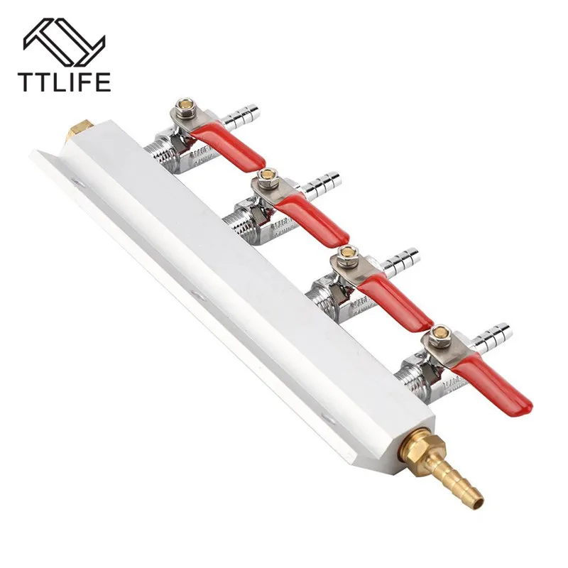 TTLIFE Мути-путь домой Co2 воздуха газовый коллектор распределительный разделитель