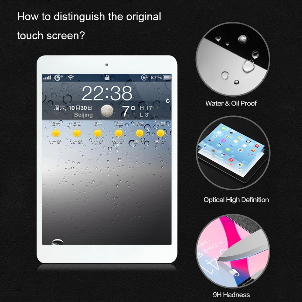 AAA Original For iPad 2 3 4 5 Air White Black Digitizer Touch Screen Front Display Glass Assembly without Home Button Flex | Компьютеры и