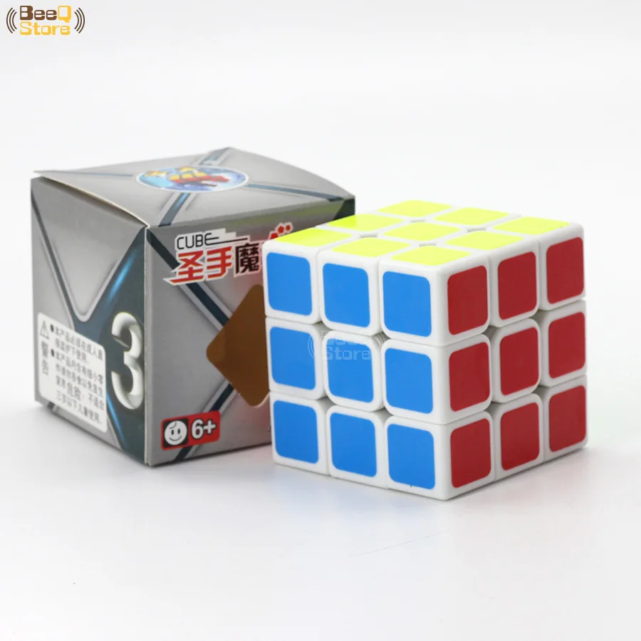 White Shengshou Ledgen Magic Cube 3x3x3 3 слоя 56 мм головоломки Профессиональный Скорость Cube 3x3 черный Стикеры развивающая игрушка для малыша - Цвет: White