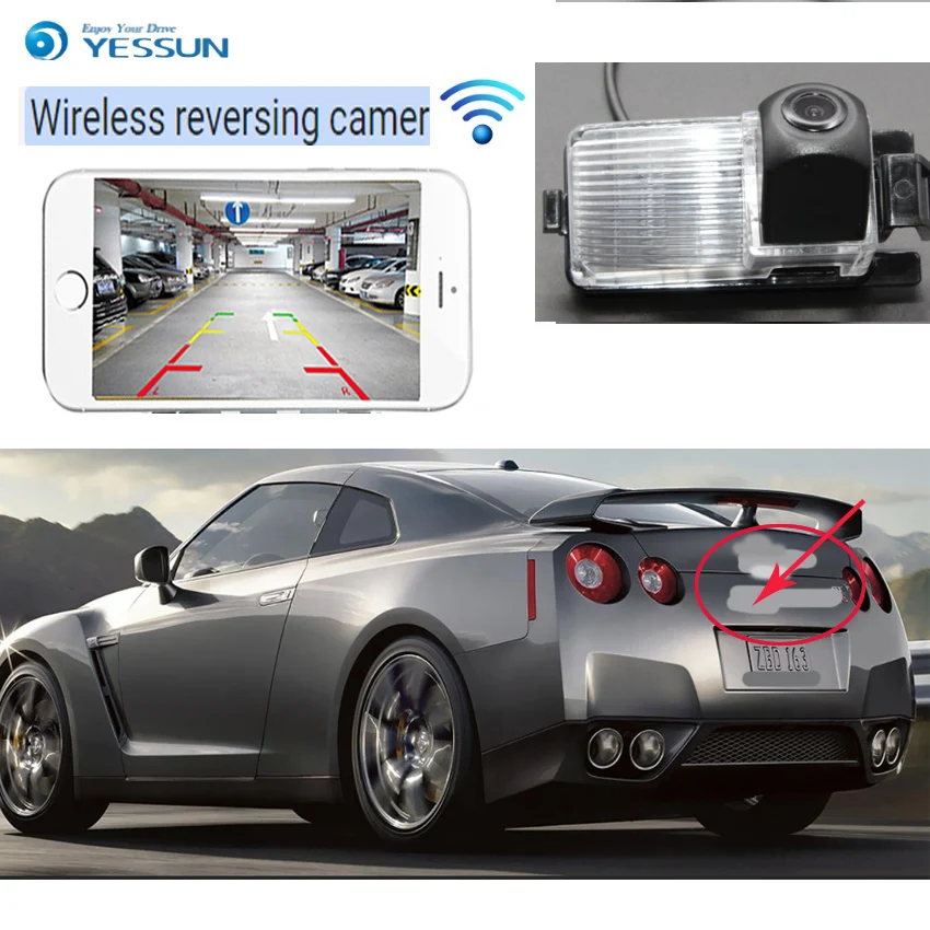 YESSUN беспроводная камера заднего вида для Nissan Skyline GTR R35 250GT Infiniti G35 G37 CCD ночного