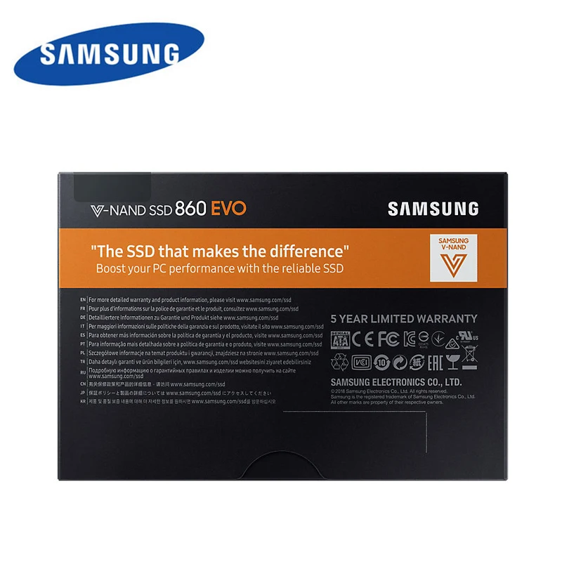 Samsung 860 EVO Внутренний твердотельный накопитель 250 ГБ 500 Гб HDD жесткий диск HD 2,5 дюймов SATAIII SSD для ноутбуков настольных ПК