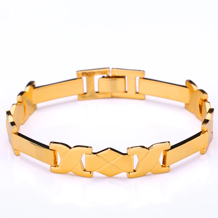 Новый модный винтажный браслет золотого цвета высококачественный мужской