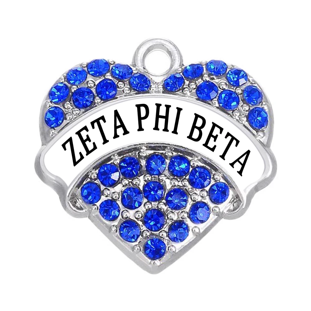 Лидер продаж школьный кулон в виде греческого сердца Зета PHI Бета искусственные