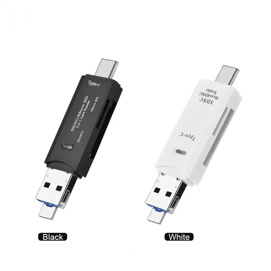 3 в 1 USB Type C + Micro порт OTG Устройство для чтения карт памяти TF/Micro SD/SD карты|port micro usb|usb