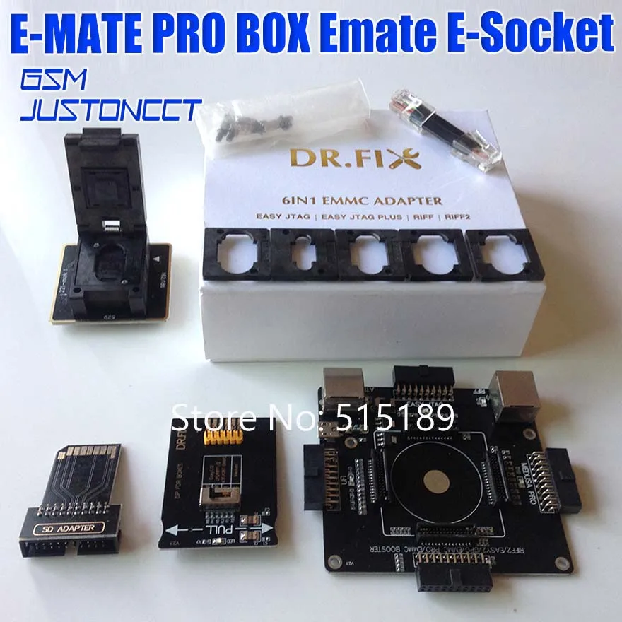 EMMC pro адаптер для легкий JTAG/легкий JTAG штекер/UFI/RIFF/RIFF2/Medusa/GPG/ORT eMMC Box программатор для чтения BGA153/162/221/529