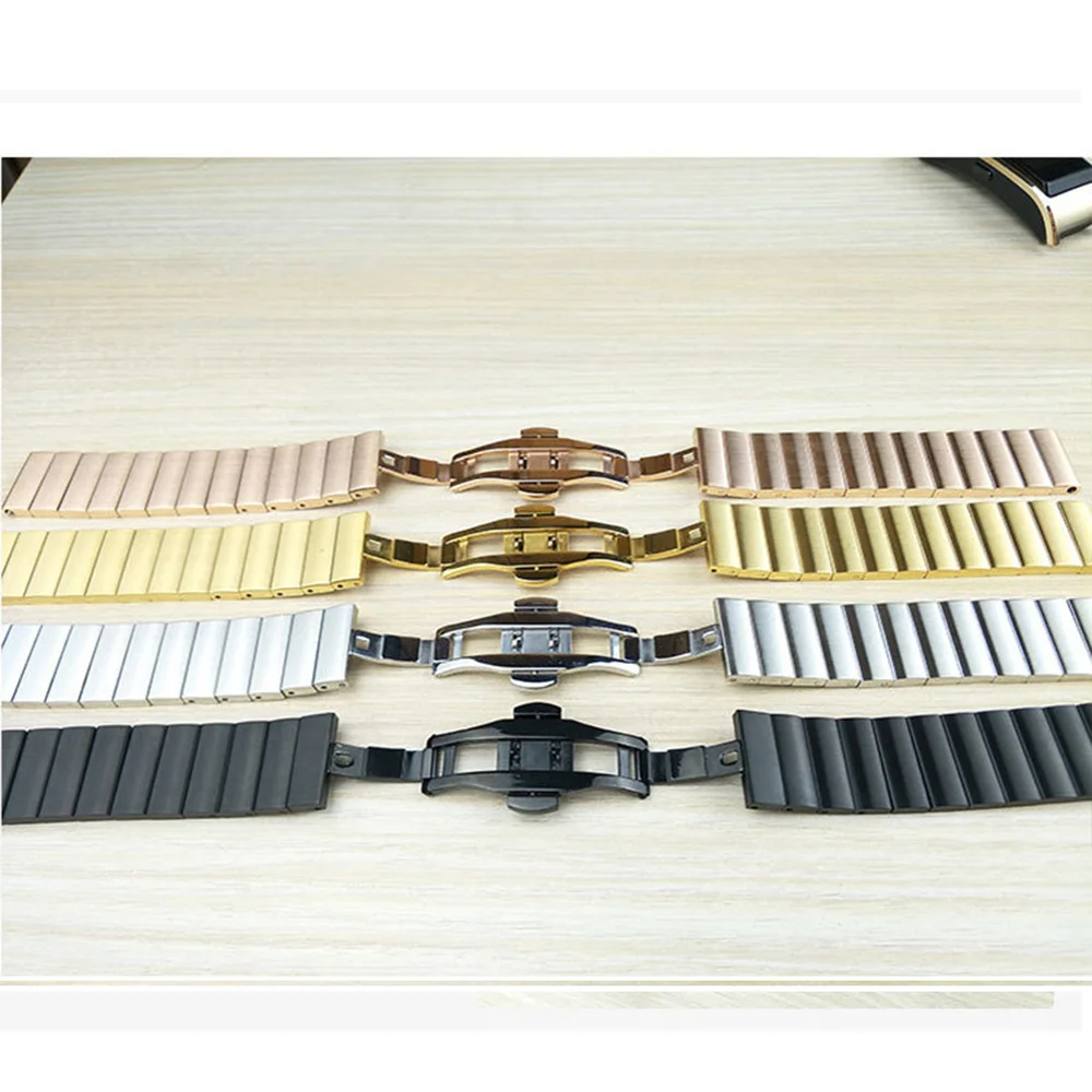Ремешок из нержавеющей стали для наручных часов роскошный золотистый браслет