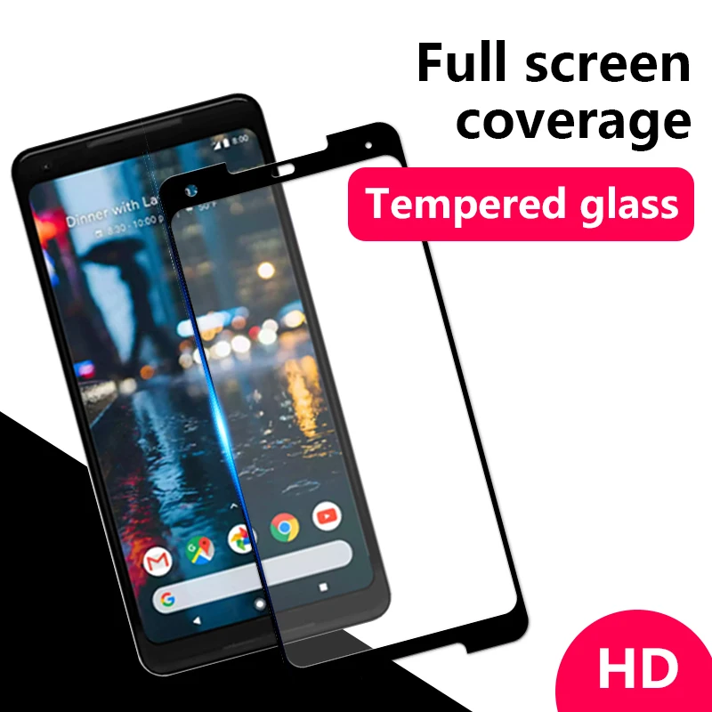 Закаленное стекло 9H с полным покрытием для Google Pixel 2 2XL 3 3XL Защитная пленка экрана XL