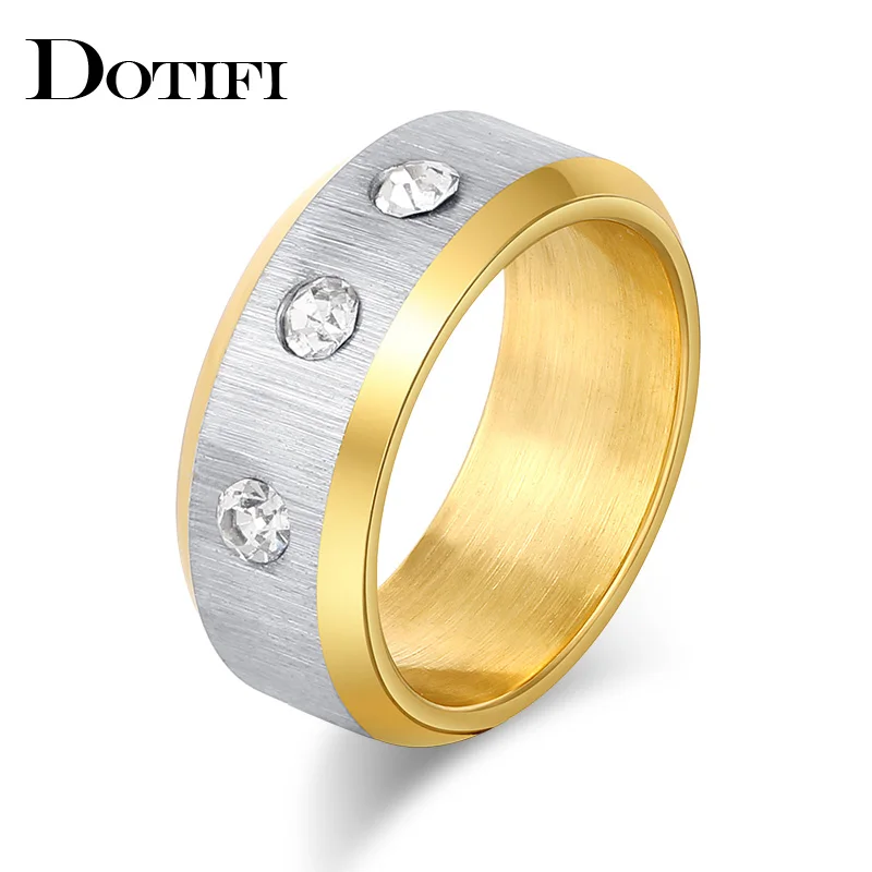 Женские кольца из нержавеющей стали DOTIFI 316L обручальное кольцо циркония 3 частей