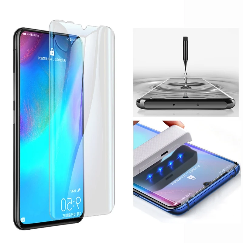 MOCOLO для huawei P30pro УФ-пленка высокой прозрачности 3D полностью покрывающее изогнутое закаленное Стекло Экран протектор для huawei P30 Pro 6,47"