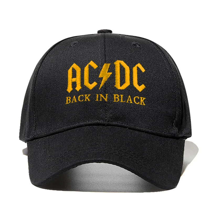 Бейсбольная кепка AC/DC в стиле рок, хип-хоп, Мужская бейсболка с вышитыми буквами, Повседневная Кепка для диджея, рок, папы, Прямая поставка
