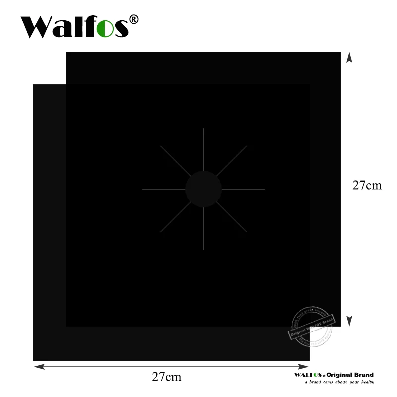 WALFOS Black 2 шт./лот многоразовая газовая плита защита горелок лайнер Крышка для инструменты для уборки на кухне - Цвет: WALFOS Black