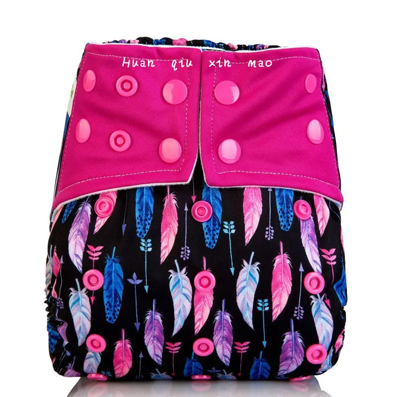 Детские Водонепроницаемые Многоразовые подгузники многоразовые из ткани AIO с 1