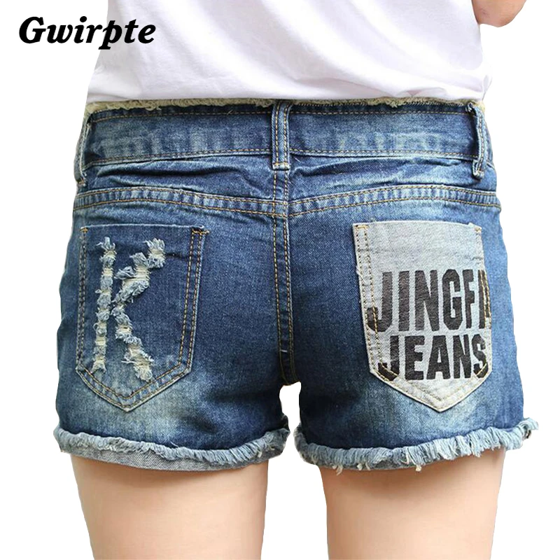 

Gwirpte 2018 New summer Frosted hole denim shorts women short jeans Women Wash Jeans Lady Short Pants Trousers