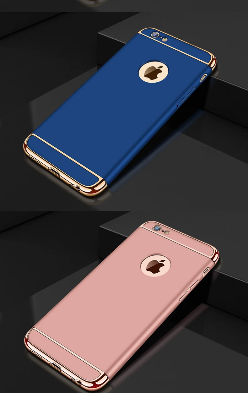 Роскошный чехол для телефона с покрытием для iphone 7, 6, 6 S, 8 Plus, Жесткий ПК, полный защитный чехол для iphone XR, XS, MAX X, 5, 5S, SE, чехол, Fundas Capa
