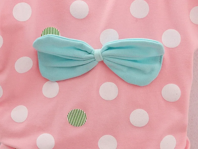 Летняя повседневная одежда для девочек комплект из футболки с коротким рукавом в