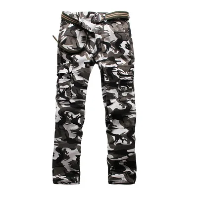 Мужские камуфляжные штаны в стиле милитари Стиль Брюки Camo Тактический груз схватка с несколькими карманами штаны спецназа и штанов с камуфляжным принтом - Цвет: 1