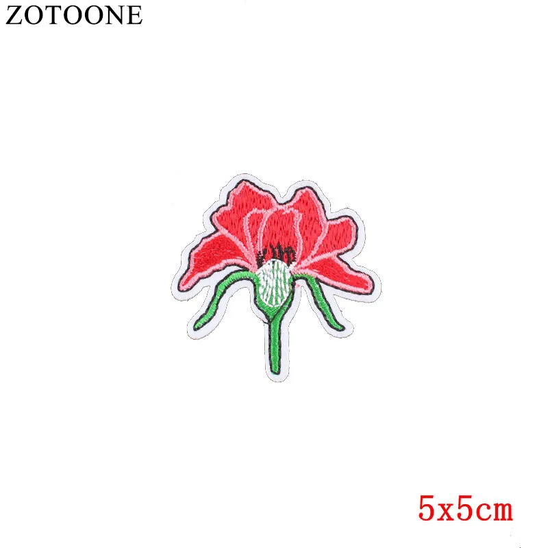 ZOTOONE патч для одежды 1 шт. большой красный цветок розы вышитый патч DIY Железо На пришить ткань ремонт одежды для свадьбы патч