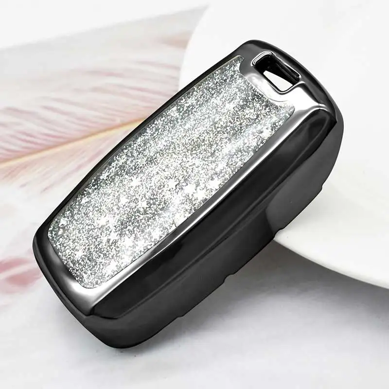 Black- Only 1 Case ТПУ автомобильный чехол для ключей для Kia K3 K3S K4 K5 KX3 KX5 Sportage R Sorento Carens Carnival Shuma Quicksand Smart дистанционный брелок Защитная крышка - Название цвета: Black- Only 1 Case