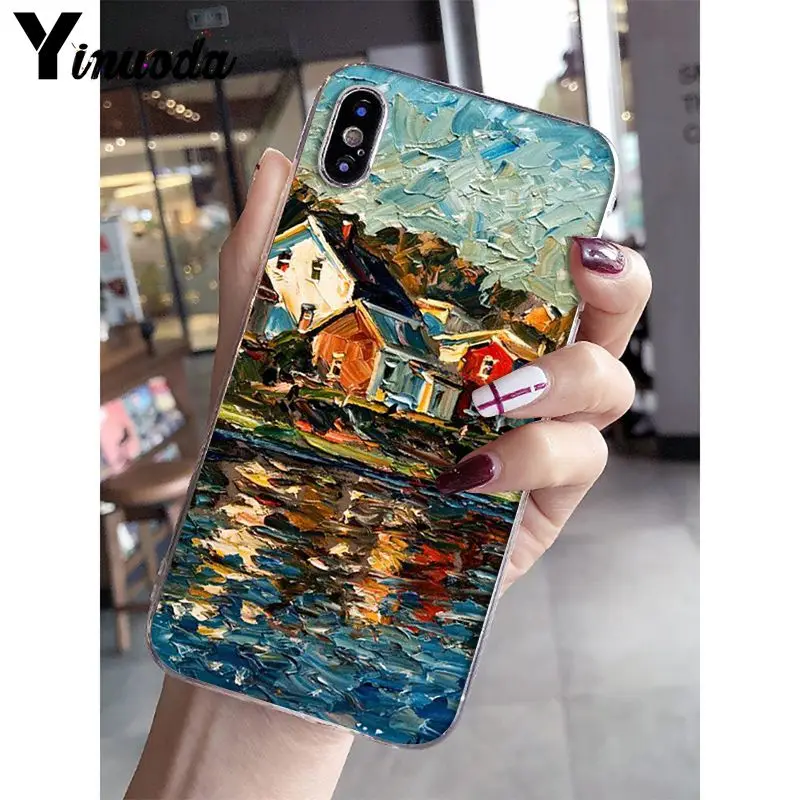 A12 Yinuoda Ван Гог Картина маслом Мон картина маслом мягкий чехол для телефона iPhone X XS MAX 6 6s 7 7plus 8 8Plus 5 5S SE XR 10 - Цвет: A12