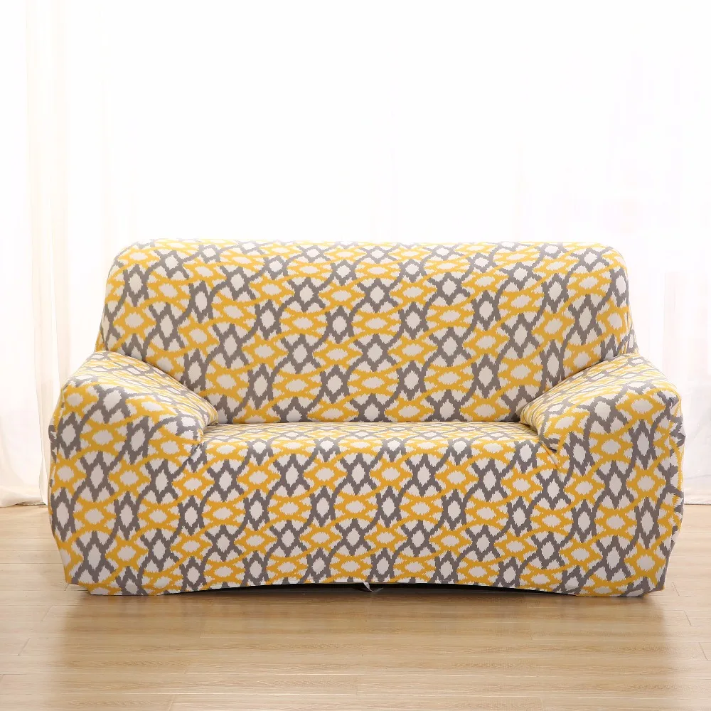 Эластичные чехлы из спандекса с геометрическим рисунком Фламинго в стиле