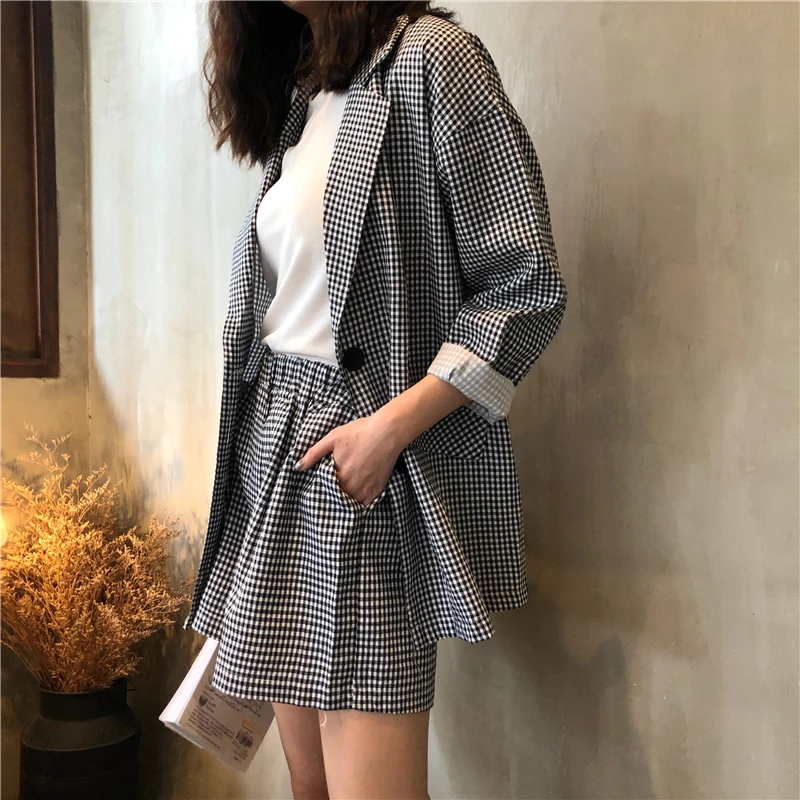 Новинка весна лето 2018 модная женская одежда свободный размер комплект с отложным