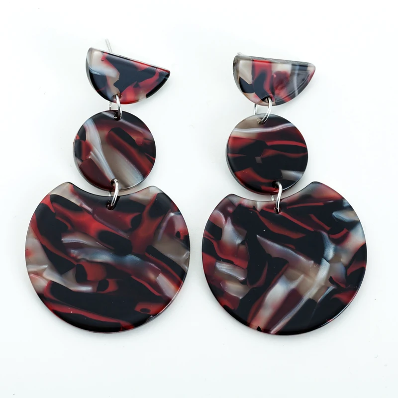 Trendytime Новые Круглые красочные серьги гвоздики для женщин модные ювелирные