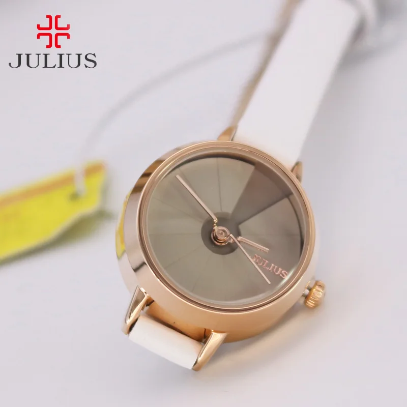 Женские и детские часы Julius модные мини-часы в стиле ретро Вечерние кожаные