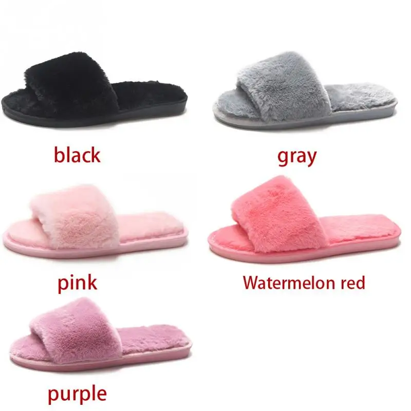 Женские меховые тапочки домашние плюшевые женская обувь удобные женские