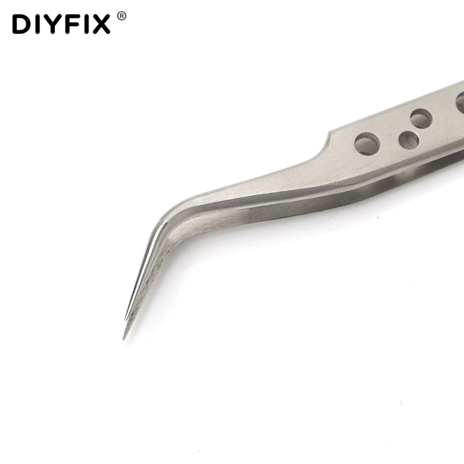 Пинцет DIYFIX 7-SA 1 шт. высокоточный из нержавеющей стали с изогнутыми щипцами |