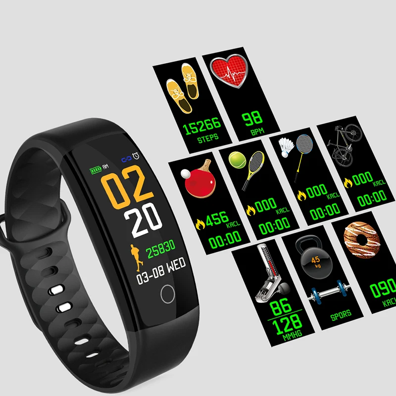 ITORMIS Смарт-часы Браслет фитнес-браслет с водонепроницаемым пульсометром трекер
