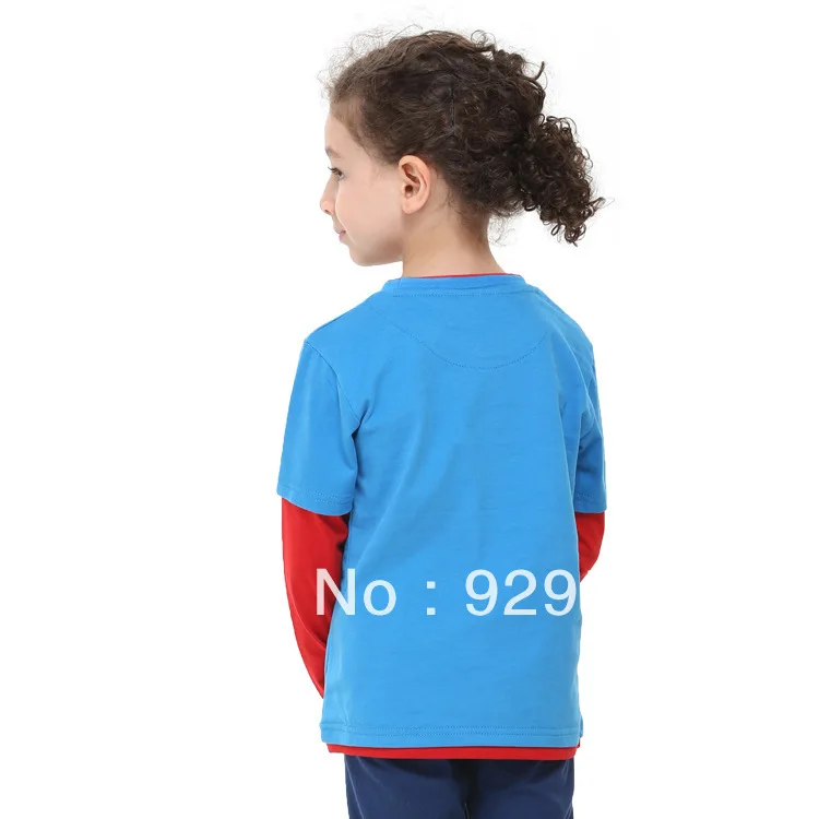 (2 7Y)1lot/5pcs PEPPA PIG baby girls boys long sleeve t shirts children curious george cotton shirt kid clothing Free shipping|clothing
