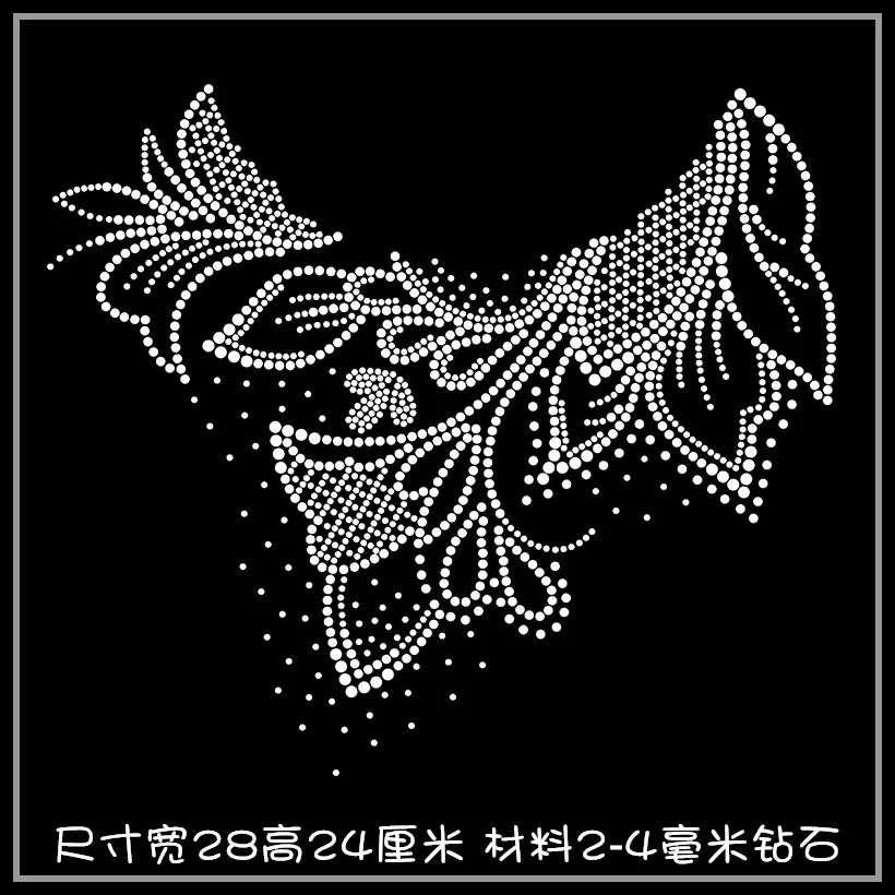 2 шт./лот декор в виде цветов глажка на горном хрустале|iron on rhinestone|iron rhinestone