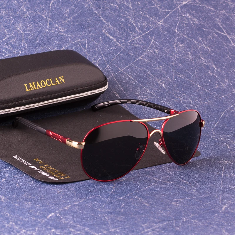 Мужские винтажные Поляризованные солнцезащитные очки LMAOCLAN классические