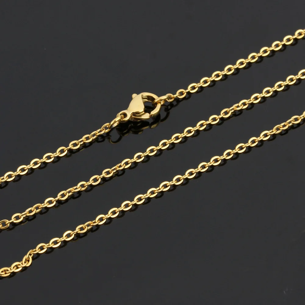 

20 шт., цепочка из нержавеющей стали, 2,5 мм, 16-30 дюймов