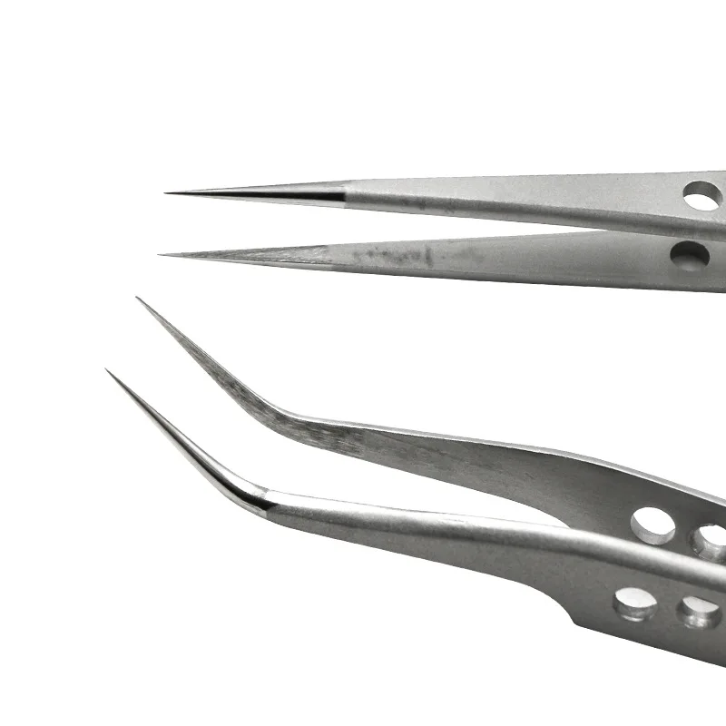 Электронный промышленный пинцет антистатический изогнутый прямой наконечник