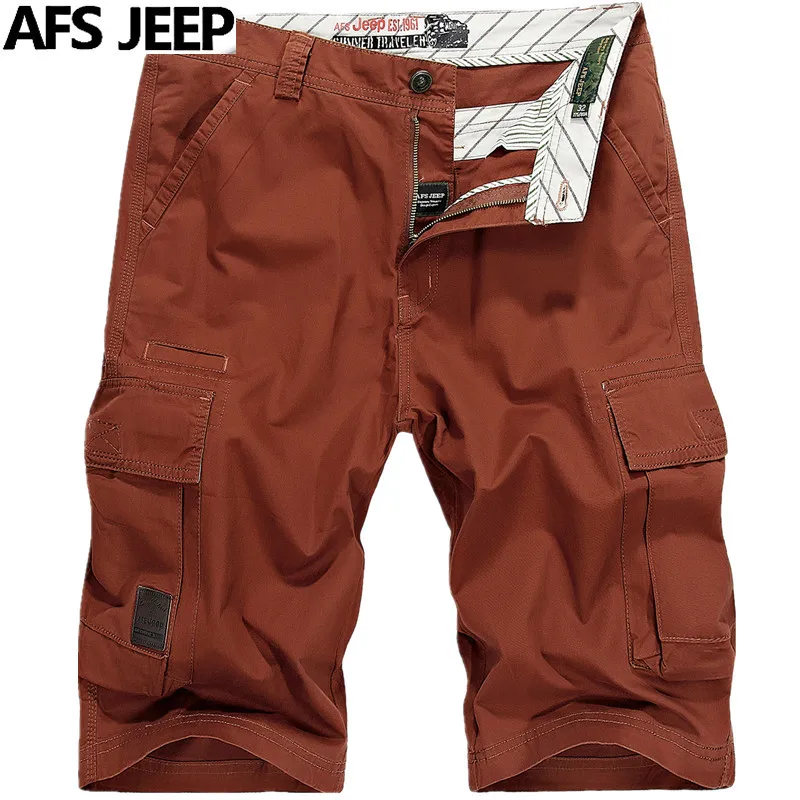 Picture Color AFS JEEP, повседневные мужские шорты Карго, мужские шорты, летние мужские шорты размера плюс 30-44, пляжные шорты, бермуды, мужские шорты - Цвет: Picture Color