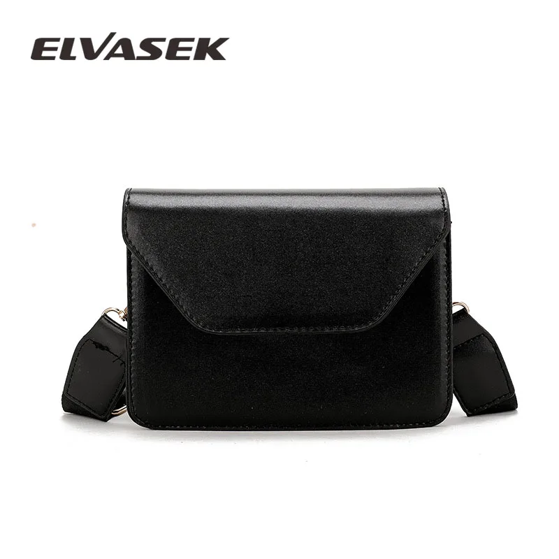 Женские сумки ELVASEK новые модные через плечо и сумка мессенджер одноцветные для