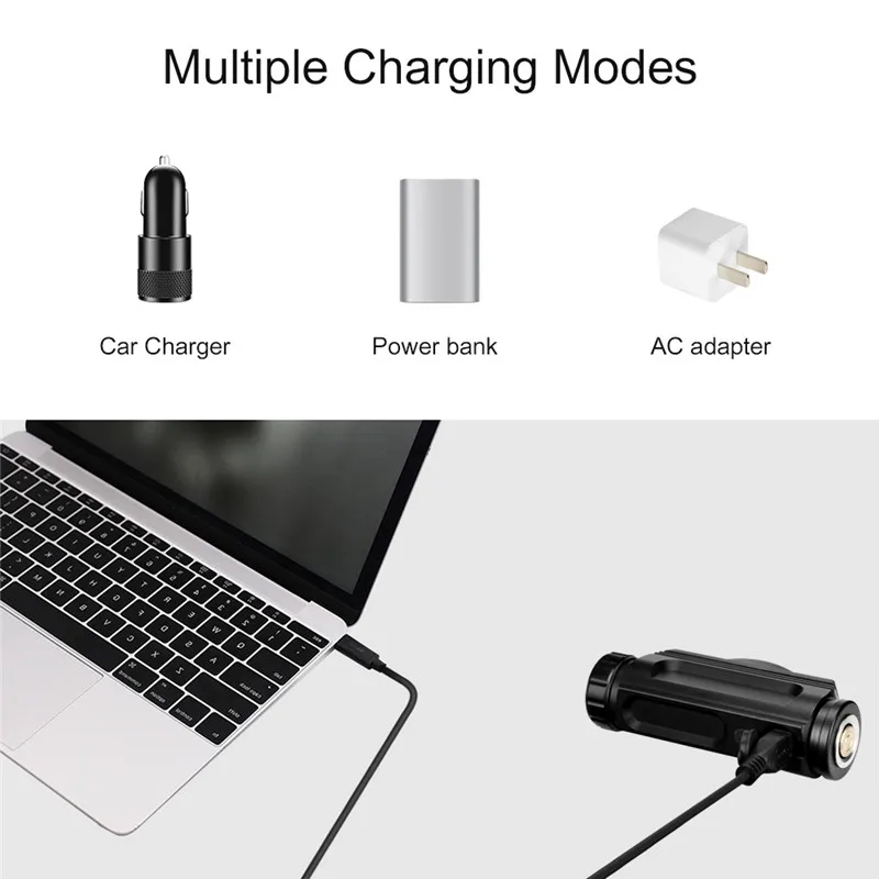 Sanyi USB Перезаряжаемый встроенный аккумулятор фары 7 Режимы светодиодный фонарик лоб водонепроницаемый кемпинговый налобный фонарь