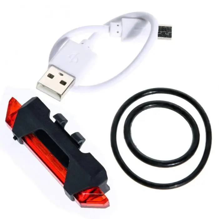 Портативный USB Перезаряжаемые велосипед светильник велосипедный задний безопасности Предупреждение светильник хвост светильник супер яркий светодиодный светильник 88 B2Cshop