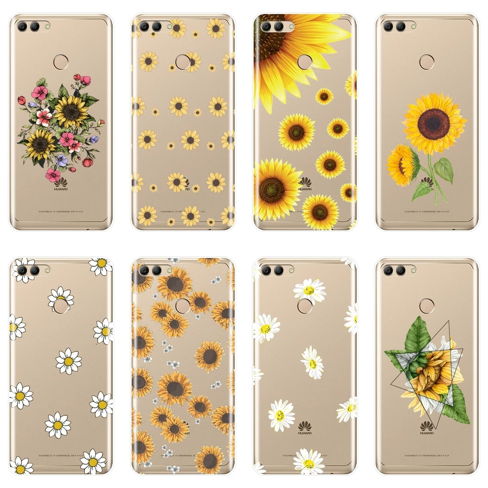 Для huawei Y3 Y5 Y6 II Y7 Pro Чехол для Телефона силиконовый Подсолнечник цветок мягкий