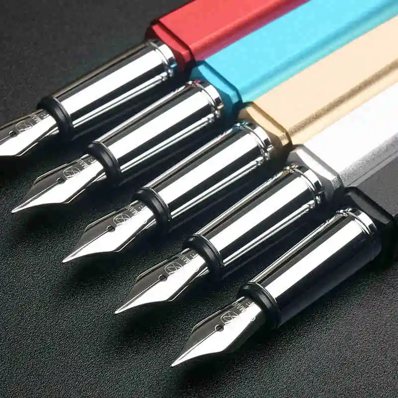 Jinghao KACO SQUARE Series Luxury Metal Fountain Pen 0.5mm Steel Nib Inking Pens for Writing Gift |