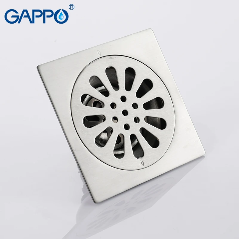 GAPPO Drains хромированный квадратный фильтр сливной душ слив для пола ванной комнаты
