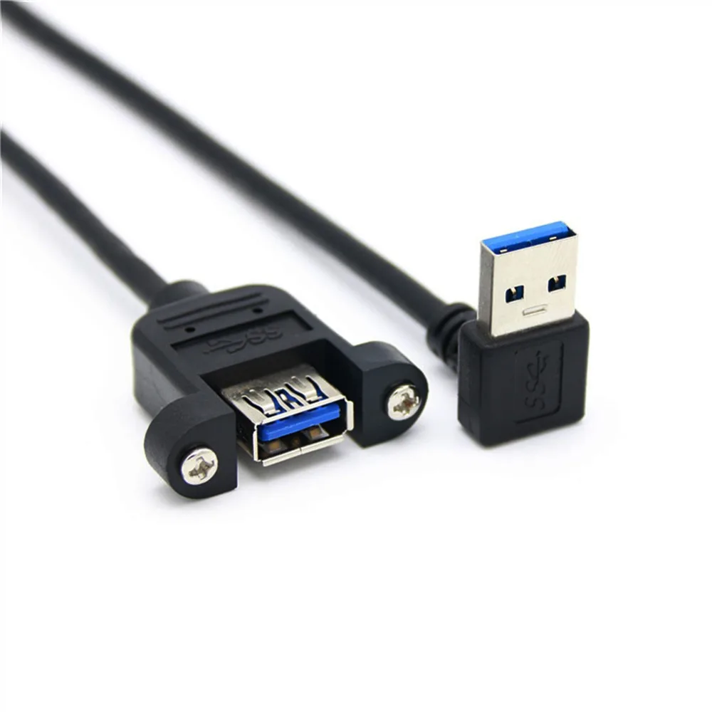 30/60 см USB 3 0 гнездовая панель крепление к A Male 90 градусов вверх и вниз левый правый