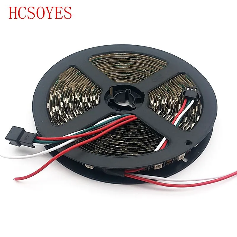 DC 5V 1 m/5 m/4 m рулон ws2812b 30/60/144/m led pixel ip67 Водонепроницаемый ws2811ic встроенный 5050 smd rgb